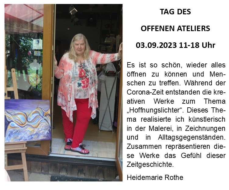 Athero Atelier Tag Des Offenen Ateliers Cuxland Erleben